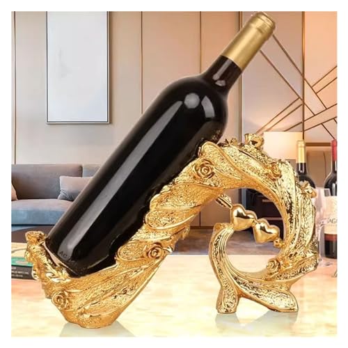 Soporte para botellas de vino de resina plateado miniatura 4