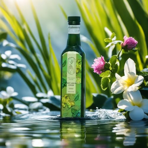 Image of Rosa Mystica Mint Squash| Natural Refreshing Mint Lemon Ginger Squash, No Added Color - 1 ltr