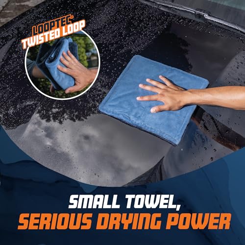 Image of Chemical Guys Little Megalodon Multi Purpose Microfiber Towel (2 Pack) 13.7 x 13.7 Inch - Ultra Plush Detailing Towels for Car Wash, Drying, Interior Cleaning, Glass, Dusting & Polishing