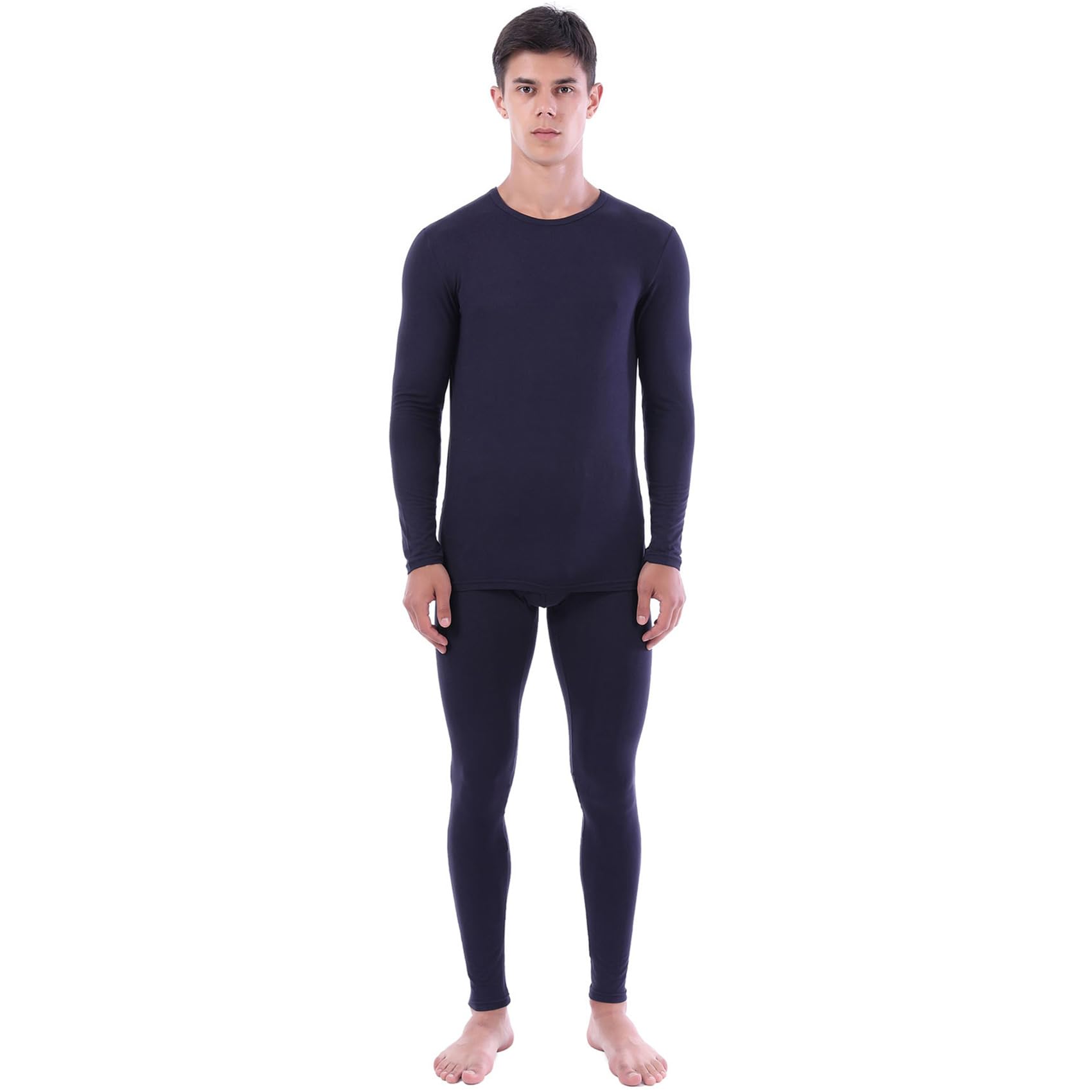 LANBAOSI Mens Thermal Underwear Set Winter Long Sleeve Top and Long Johns Bottoms