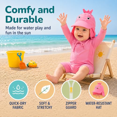 Image of Cuddle Club One-Piece Sunzies Swimsuit UPF 50+ Sun Protective Sunsuit