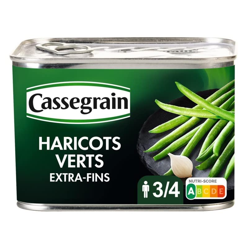 CASSEGRAIN - Haricots Verts Extra Fins Cuilles Et Rangés Main 390G - Lot De 4 - Vendu Par Lot