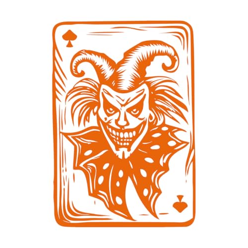 Un clásico de un comodín de póquer Calcomanías de pared 57.6x83cm Vinilos para ventanas Naranja