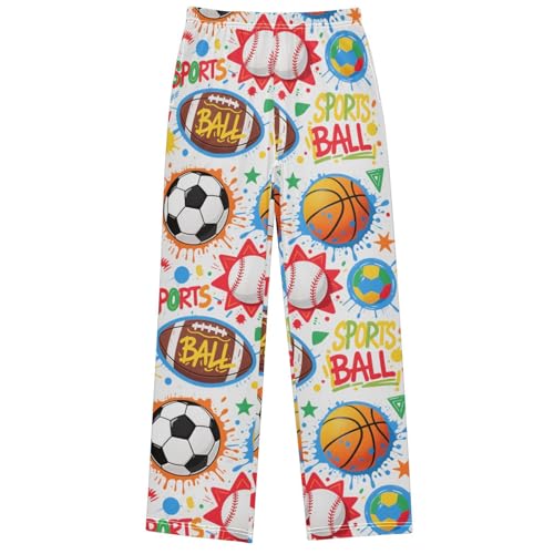 Boy's Pants Graffiti-Style Balls Jogger Pants Elastic Waist Long Bottoms Trousers with Pockets 6-14 Years