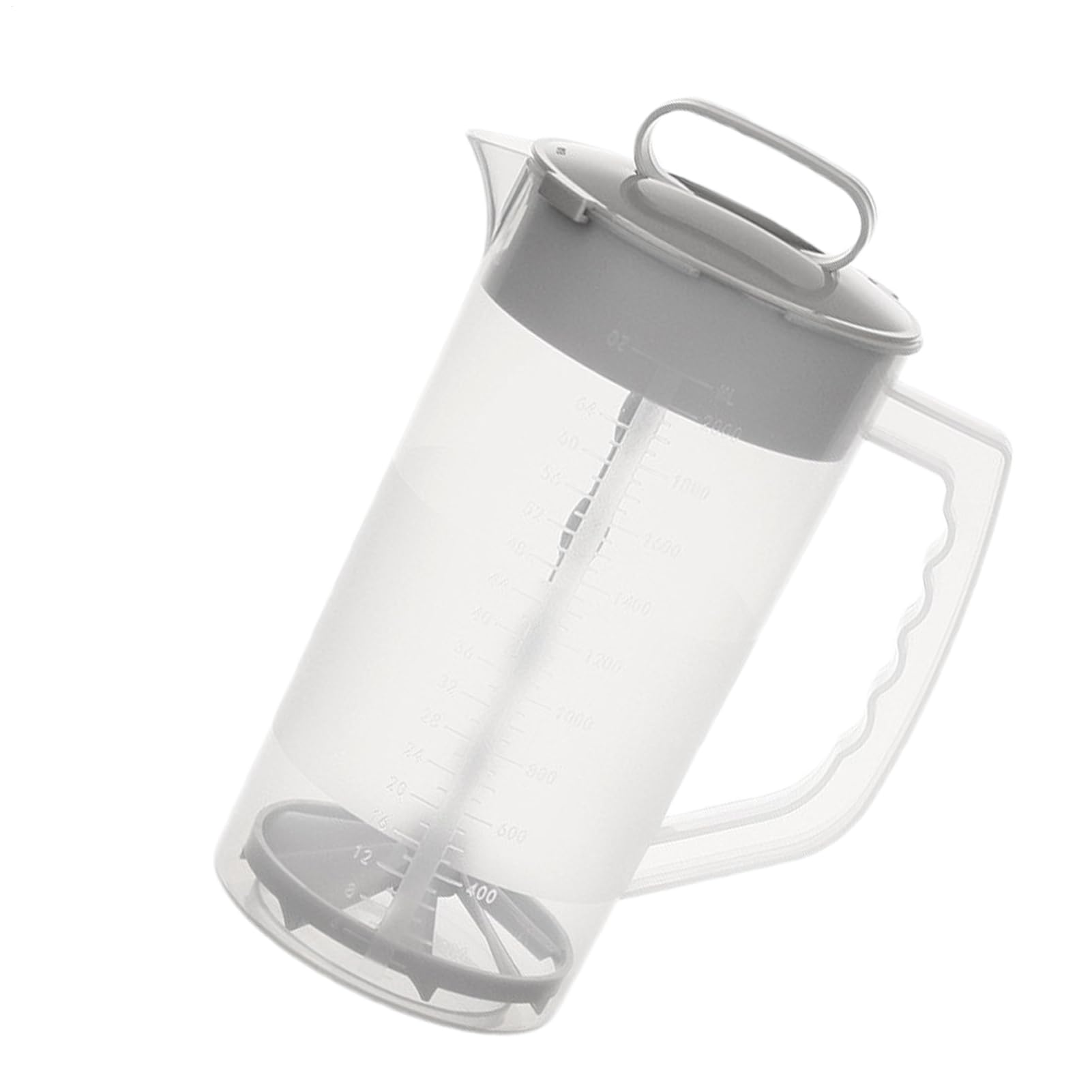 Miscelazione Del Lanciatore Per Bevande | D'acqua In Plastica Da 2000 Ml Con Coperchio | Contenitore Di Succo Di Facile Miscela | Lo Stantuffo Del Mixer Regolabile Per Il Succo Di Miscela, Il L