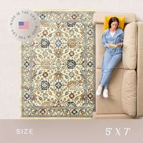 Tapete decorativo Maples Rugs Benton 213x145 cm beige multi miniatura 3