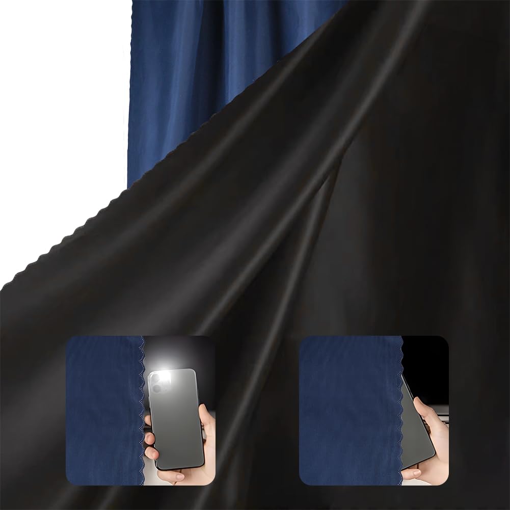 Tenda oscurante per letto a castello, per dormitorio, camera da letto, privacy, dormitorio, tenda per zanzare, tenda per letto a castello, tenda a baldacchino, zanzariera rimovibile, 2 pezzi