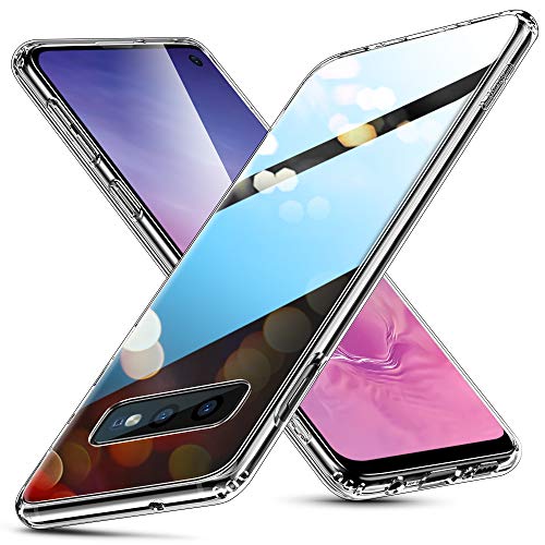 ESR Mimic Series Glass Case for The Samsung Galaxy S10 E, 9H Tempered Glass Hybrid Back Cover [Mimics The Glass Back of The S10 E] Scratch-Resistant + Soft TPU Bumper for The Galaxy S10 E, Clear