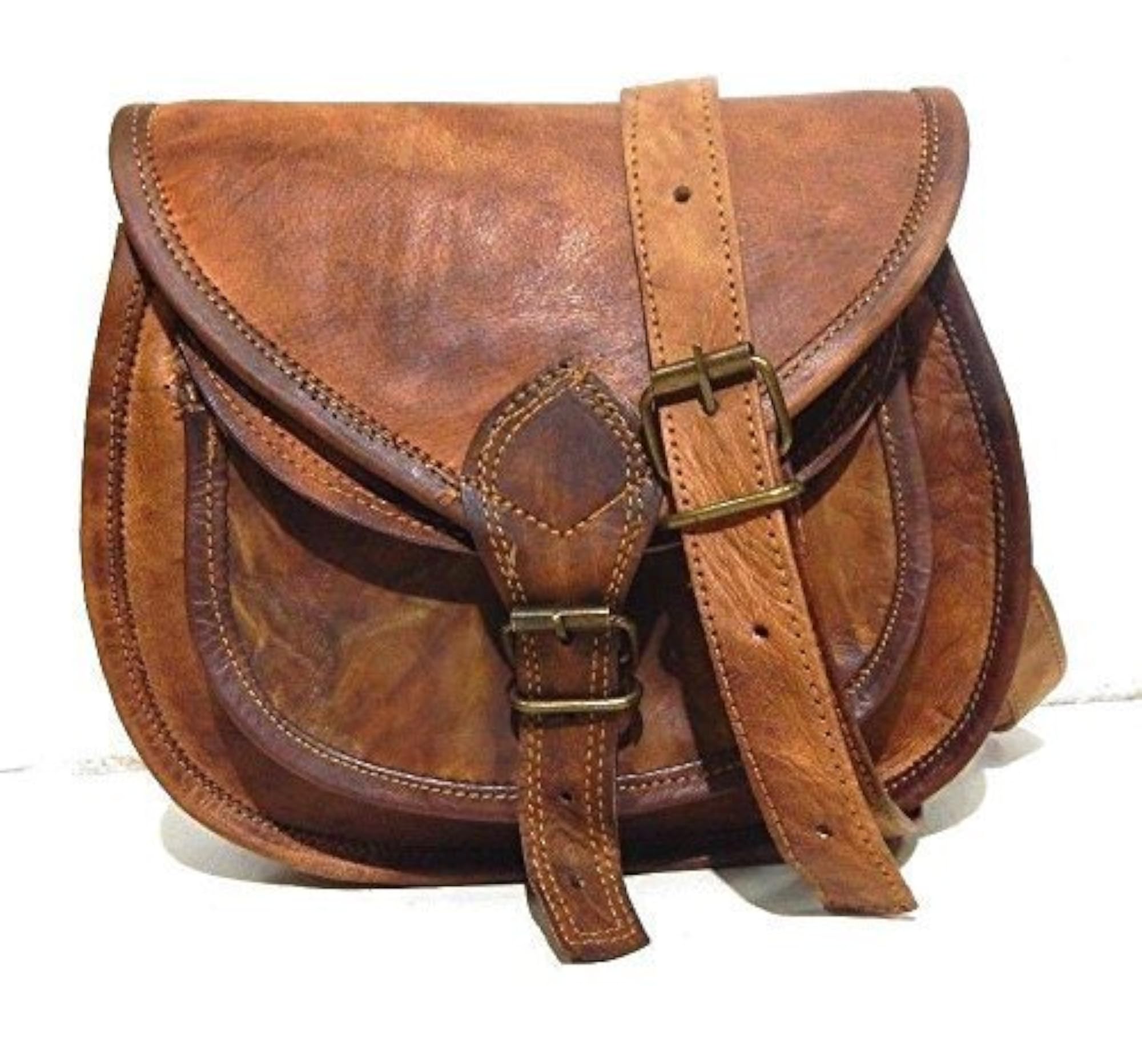 Original Leather Vintage Vertical Sling Laptop Bag
