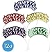 Amscan Sparkling New Year Multicolor Glitter Paper Assorted Tiaras Party Accessory, 7