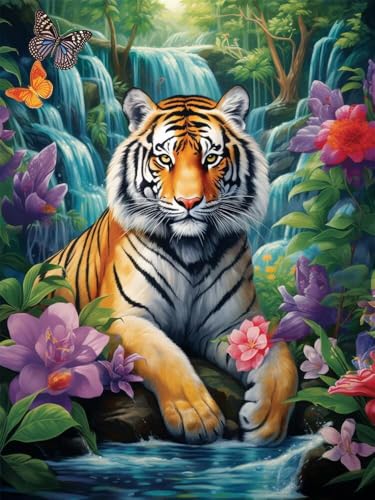 Broderie diamant kit complet tigre 5D DIY peinture diamant