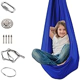 Therapieschaukel Kinder Indoor, Indoor Schaukel Hängematte Kinder Sensory Swing Ideal für Yoga, ADHS, Asperger, Sensorische Integration und Autismustherapie(Königsblau)