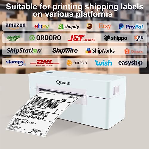 Image of Bluetooth Thermal 4x6 Label Printer - Inkless, Portable, Compatible with Android, iPhone, Windows - Multi-Platform Compatible - for Ebay, Amazon & More(JK-402A)