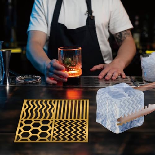 Sellos para cubos de hielo CRASPIRE estilo Honeycomb miniatura 4