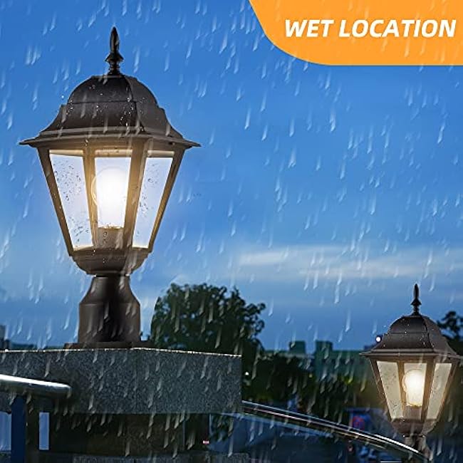 Outdoor Post Light Lamp Post Light Fixture Post Lantern Matte Black 16.5in