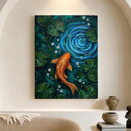 Toile murale ondulation d'eau décoration salon chambre 30x40
