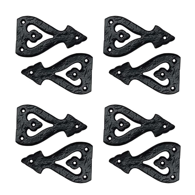 Charnières de volet Alleluia style campagne chic aluminium noir mat 10.2x8