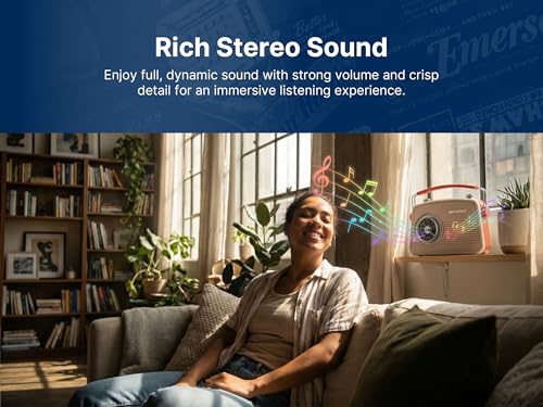 Emerson Retro Portable Bluetooth Speaker w/ AM/FM Radio - image 7
