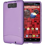 TUDIA Full-Matte ARCH TPU Bumper Protective Case for Motorola Droid Maxx (Late 2013) XT1080M (Matte Purple)