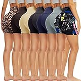 TNNZEET 7 Pack High Waisted 5” Biker Shorts for Women – Soft Black Workout Yoga Running Shorts