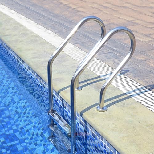 Barandilla para piscina con 3 peldaños en acero inoxidable miniatura 5