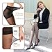 G&Y 3 Pairs Women's Sheer Tights - 20D Control Top Pantyhose with Reinforced Toes(Black, S)