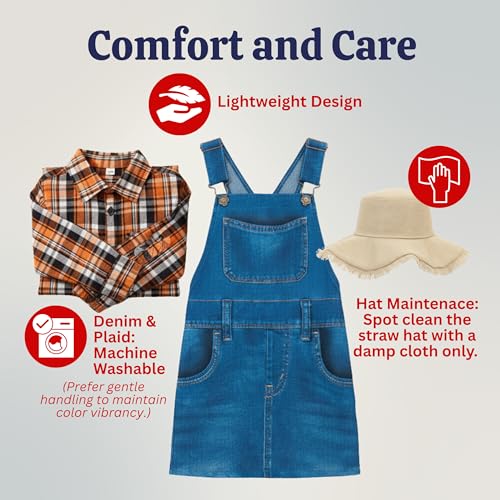 Disfraz completo de granjera para niñas talla T4 miniatura 5
