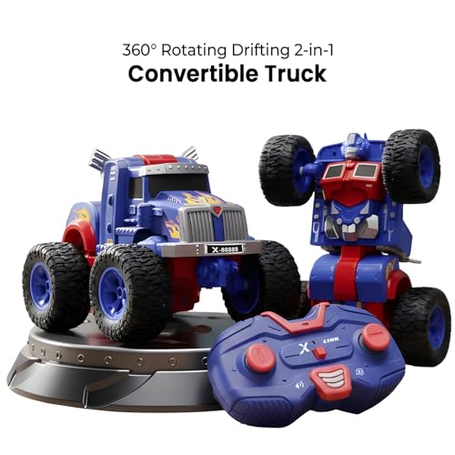 Image of WireScorts 2-in-1 Deformation Robot RC Truck Car Toy for Boys 8-13, Remote Control Convertible Truck with Rechargeable Battery, Multi Color
