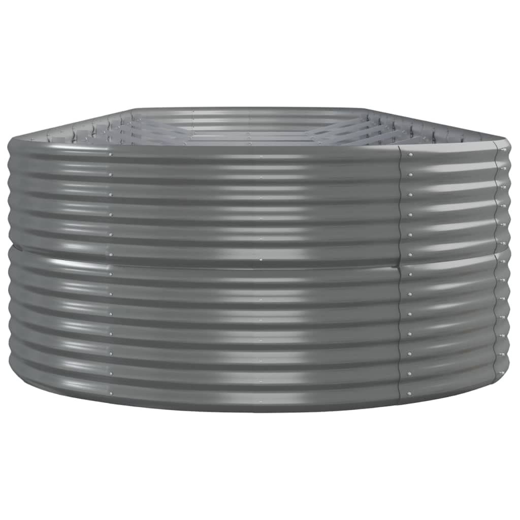 Jardinière surélevée en acier revêtu par pulvérisation - 584 x 140 x 68 cm - Gris - Pour jardin, balcon, terrasse - Robuste - Résistant aux intempéries - Avec grand espace de plantation