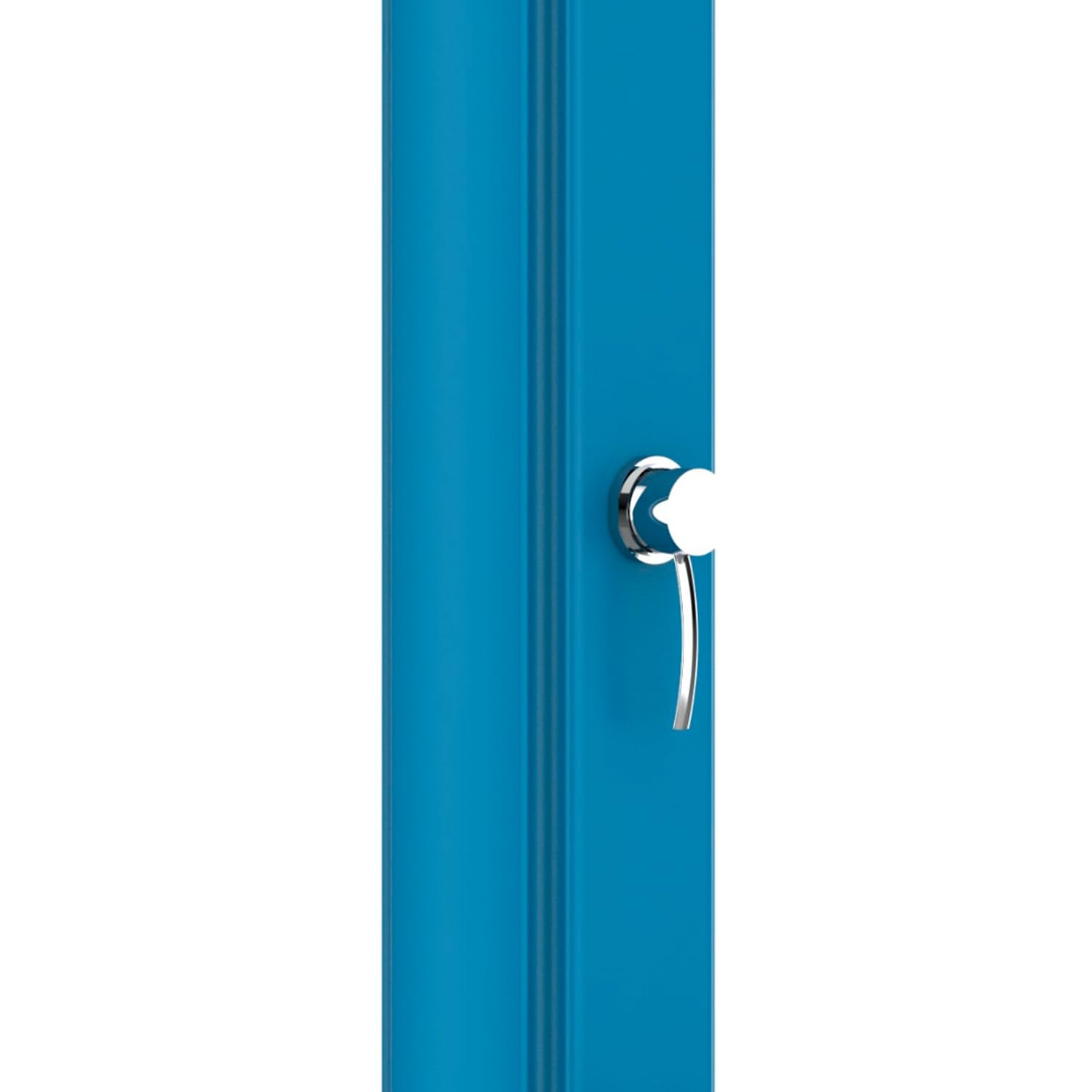 Starmatrix Doccia Solare Curva In Polietilene Da 40 Litri Con Lavapiedi h 226 Cm Blu Soffione Rotondo Cm Serbatoio 40 Litri Con Lavapiedi Doccia Rio Xxl