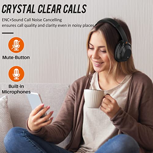 Ankbit E500Pro Casque Audio Bluetooth Antibruit Actif Hybride, Casque Supra-auriculaire sans Fil avec Micro HD Intégré… - Les Beatles, Paul McCartney, John Lennon, RIngo Starr, George Harrison Ankbit E500Pro Casque Audio Bluetooth Antibruit Actif Hybride, Casque Supra-auriculaire sans Fil avec Micro HD Intégré… – Image 6