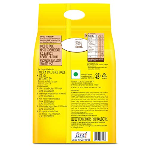 Image of Nestle MAGGI 2-minute Instant Noodles, Masala 840 grams Pouch