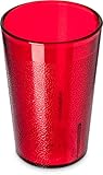Carlisle 55268110 Stackable ShatterResistant Plastic Tumbler, 8 oz., Ruby (Pack of 6)