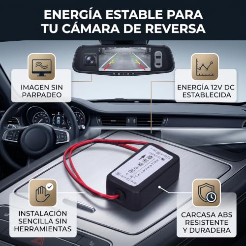 Image of Keenso 12V Car Rear View Camera Rectifier Backup Camera Filter Rectifier Power Relay Capacitor Filter AntiInterference for Rear View Voltage Regulator Voltage Regulator Voltage Regulator