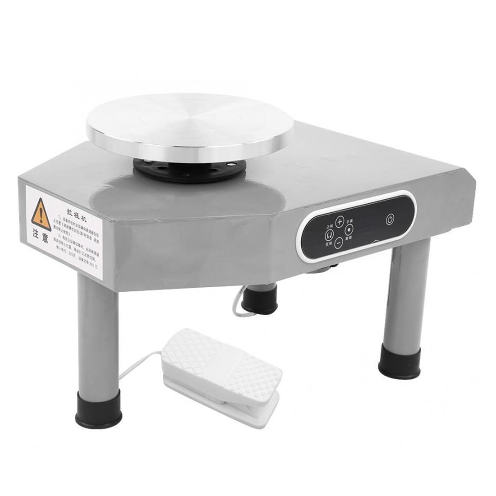 Macchina for tornio elettrico da 350 W con giradischi for scolpire Display LCD Macchina for tornio in ceica Strumento for formare argilla fai-da-te Funzionamento semplice adatto ai principianti(350W)