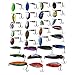 APG Lot 30pcs Colorful Metal Fishing Lures Minnow Poper Baits Tackle Crankbait Assorted Fish Hooks
