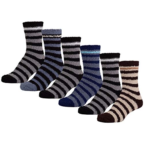 Image of Women's Fuzzy Plush Soft Slipper Socks, Fluffy Winter Holiday Cozy Value Pack Socks