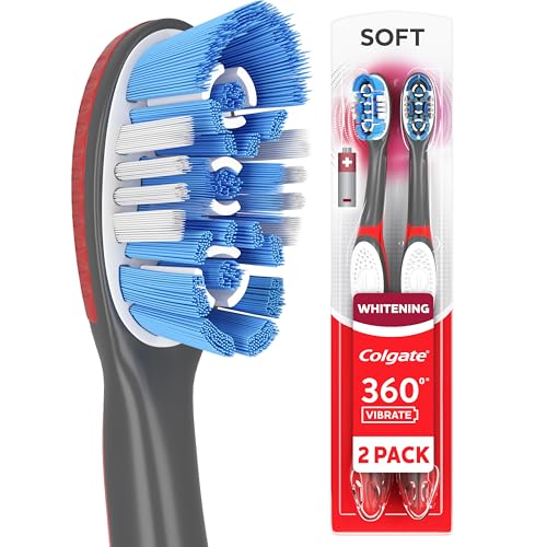 Brosses à dents vibrantes Colgate pour gencives sensibles avec les brins souples à piles