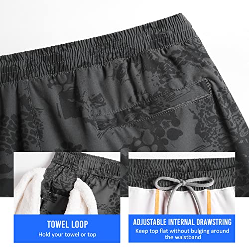 Image of maamgic Mens Workout Shorts 2 in 1 Stretch 5 inch / 7 inch Gym Shorts Running Shorts with Compression Liner Zip Pocket
