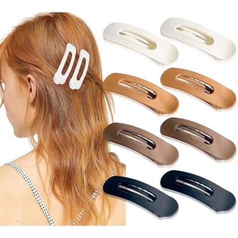 Hair Barrettes and Clips Set - 8 Pcs Medium Grip Alligator Clips for Strong Hold Flat Hairstyles | Ideal for Girls Cover