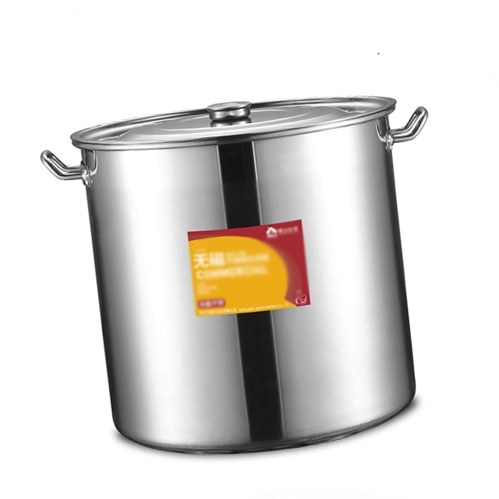 THEGA Suppentopf - Suppentopf Gross, Suppentopf Aus 304 Edelstahl, Kochtopf, Catering/Haushalt, Verdickter Suppentopf Mit Deckel, Für Gasherd/Induktionsherd (19–91 L) (Size : 30L)