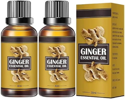 Fat Loss Oil, Belly Natural Drainage Ginger Oil Essential Relax Massage Oil, Belly and Waist Stay Perfect Shape, Pack Of 2-60ml