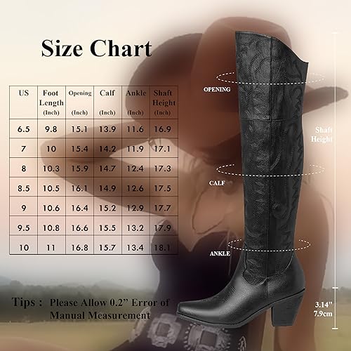 Image of Women's Knee High Boots, Comfortable Square Toe Faux Leather Boot Fashion Long Tall Boots for Riding Chunky High Heeled Dress /Casual Boot