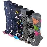 Women's Compression Socks Therapeutic Graduated (Pack of 6 Pairs) (Assorted #AB)