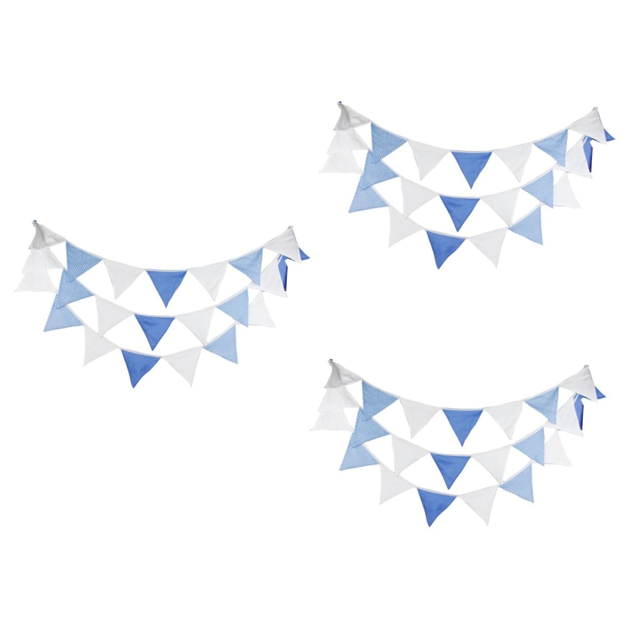 3stücke Wimpelgirlande Blau Und Dekoration Für Hochzeiten Geburtstagsfeiern Und Flaggen Für Festliche