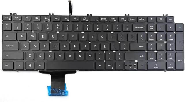 Replacement Backlit Keyboard for Dell Precision 7550 7560 7750 7760 Series Laptop US Black 0713DM 713DM PK132V72B00