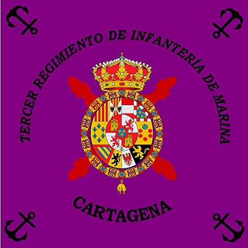 Drapeau III Regimiento Infantería de Marina pavillon militaire Antigua