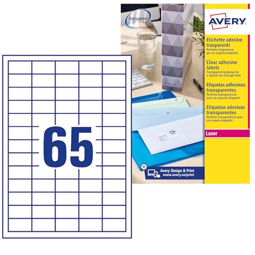 Avery Italia Adesivi Antimicrobici Trasparenti Rimovibili - 199,6x143,5 Mm (20 Etichette) - 5