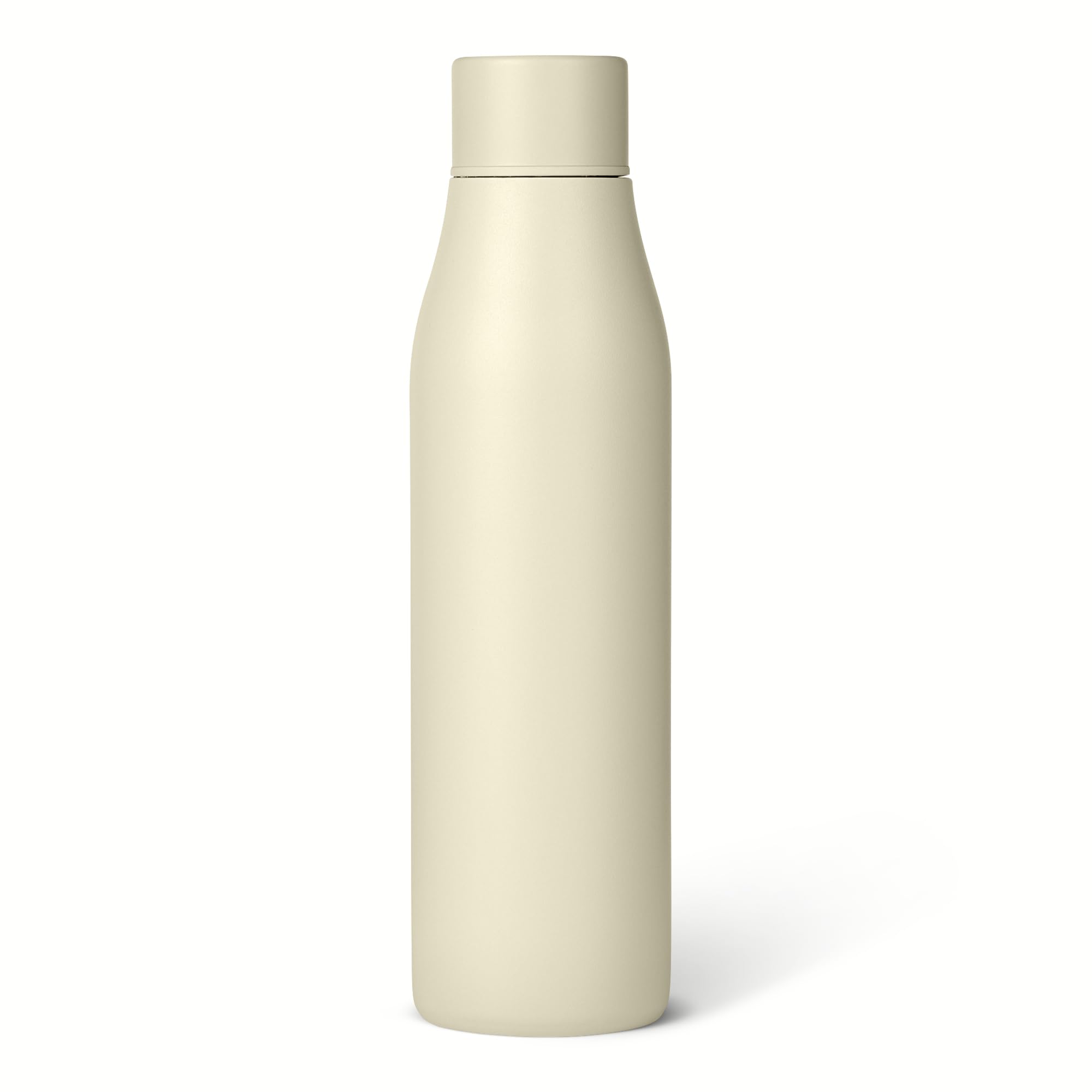 Amazon Basics Insulated Stainless Steel Water Bottle, 591.5ml, BPA-Free, Ivory