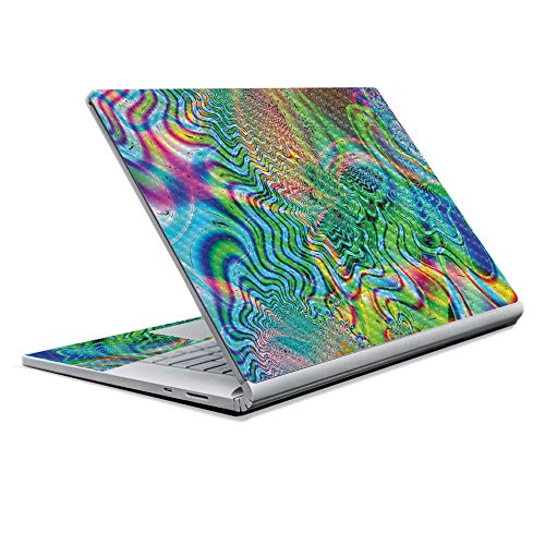 Image of MightySkins Carbon Fiber Skin for Microsoft Surface Book 2 13 inch (2017) - Psychedelic,Protective, Durable Textured Carbon Fiber Finish,Easy to Apply, Remove, and Change Styles,
